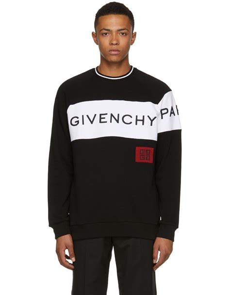 givenchy sweatshirt black and white|givenchy sweatshirt men sale.